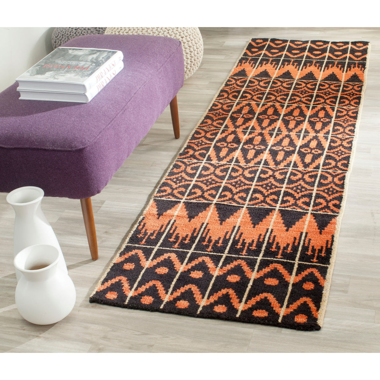 SAFAVIEH Hand-knotted Kenya Aqila Southwestern Tribal Wool Rug