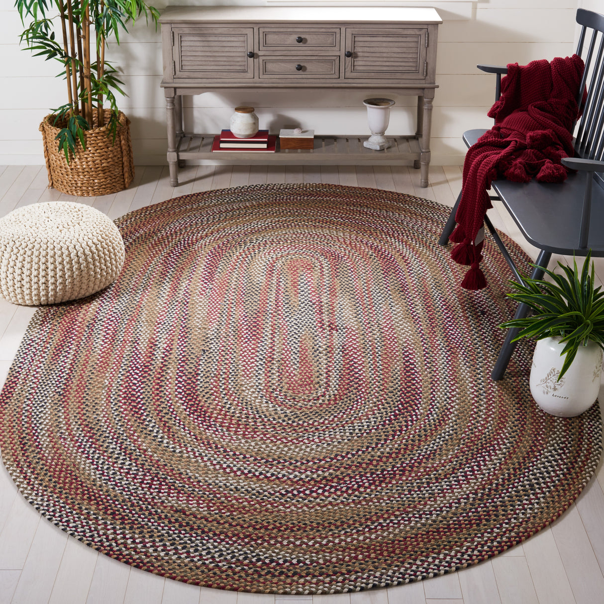 SAFAVIEH Handmade Braided Hisanori Flatweave Cotton Rug
