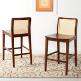 SAFAVIEH Home Benicio 25-inch Rattan Counter Stool [SET of 2] - 19Wx22Dx38H