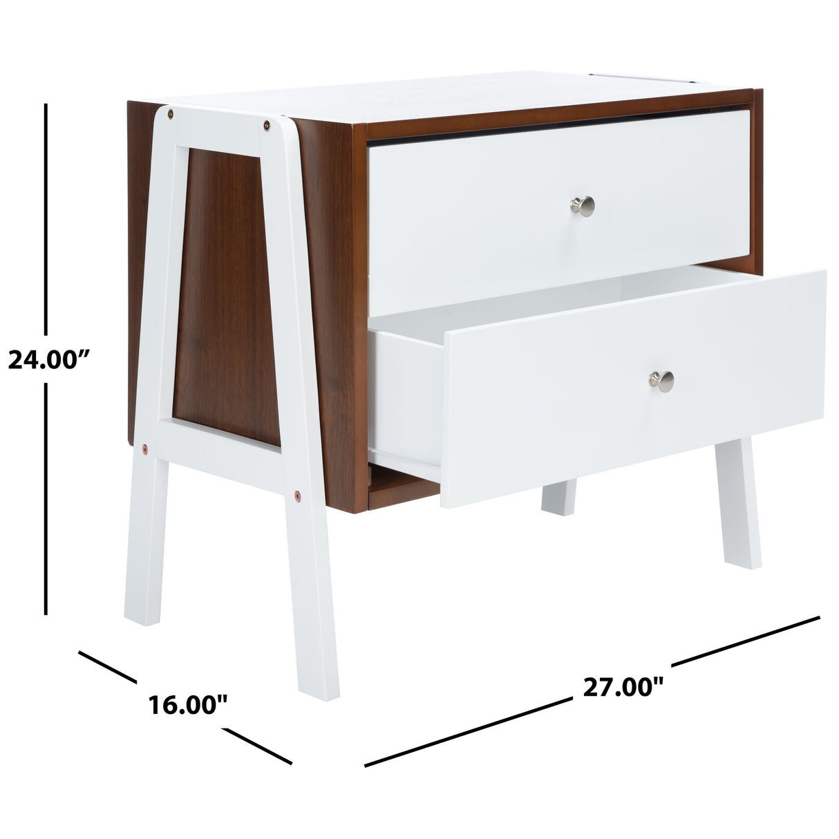 SAFAVIEH Jasmyn 2-Drawer Accent Table Nightstand