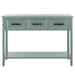 SAFAVIEH Jennette Black/ Walnut Console Table - 42Wx15Dx30H