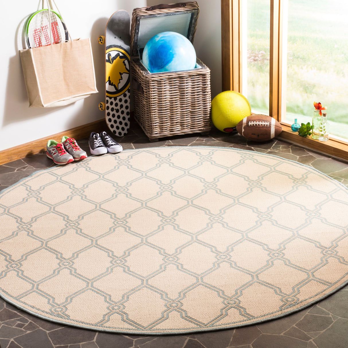 SAFAVIEH Linden Jeri Indoor/ Outdoor Waterproof Patio Backyard Rug