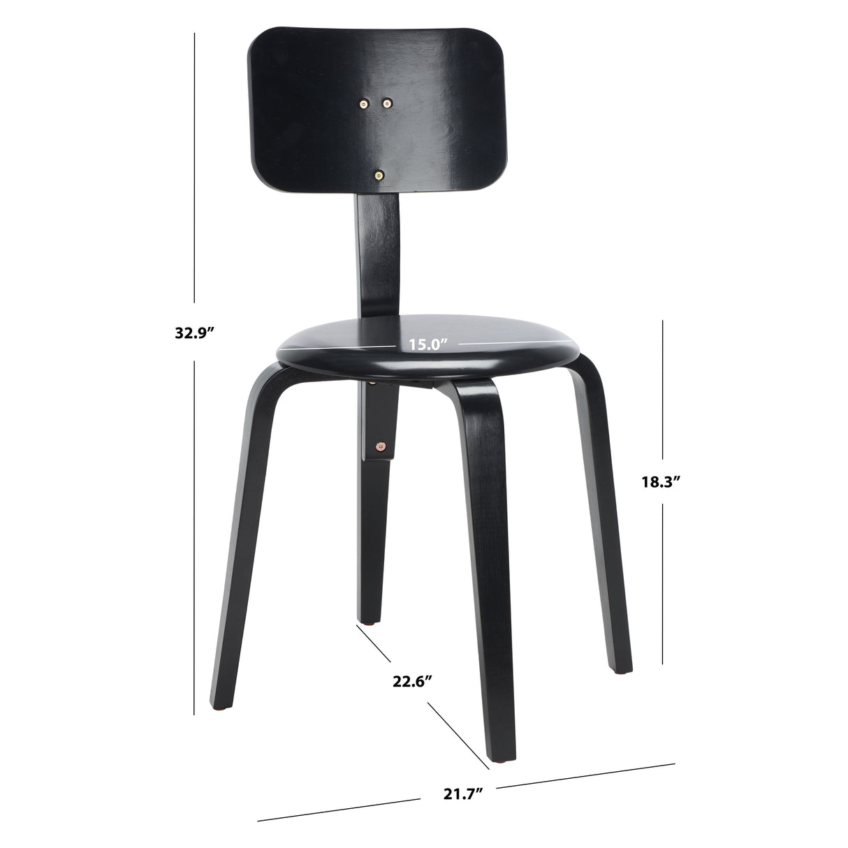 SAFAVIEH Luella Stackable Dining Chair (Set of 2)