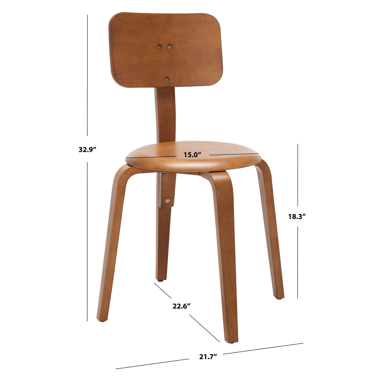 SAFAVIEH Luella Stackable Dining Chair (Set of 2)