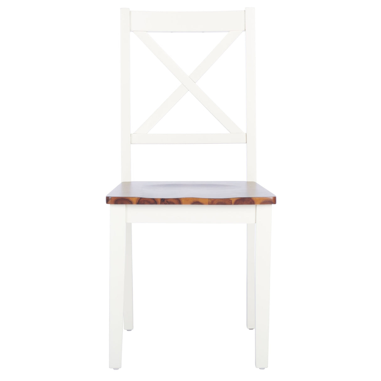 SAFAVIEH Lulla Farmhouse x-Back Dining Chair (Set of 2) - 18.4" W x 19.9" L x 37" H - 18Wx20Dx37H