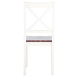 SAFAVIEH Lulla Farmhouse x-Back Dining Chair (Set of 2) - 18.4" W x 19.9" L x 37" H - 18Wx20Dx37H