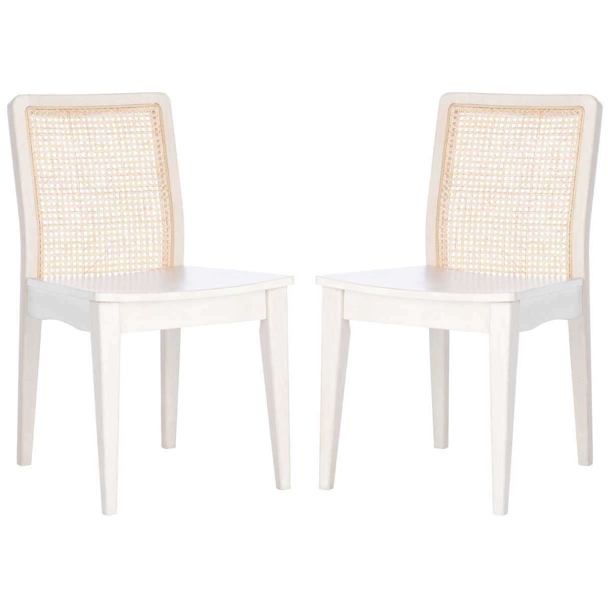 SAFAVIEH Lurline Coastal Rattan Dining Chair (Set of 2) - 18.9" W x 22.3" L x 33.9" H - 19Wx22Dx34H