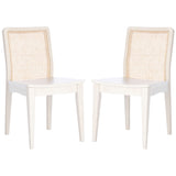 SAFAVIEH Lurline Coastal Rattan Dining Chair (Set of 2) - 18.9" W x 22.3" L x 33.9" H - 19Wx22Dx34H