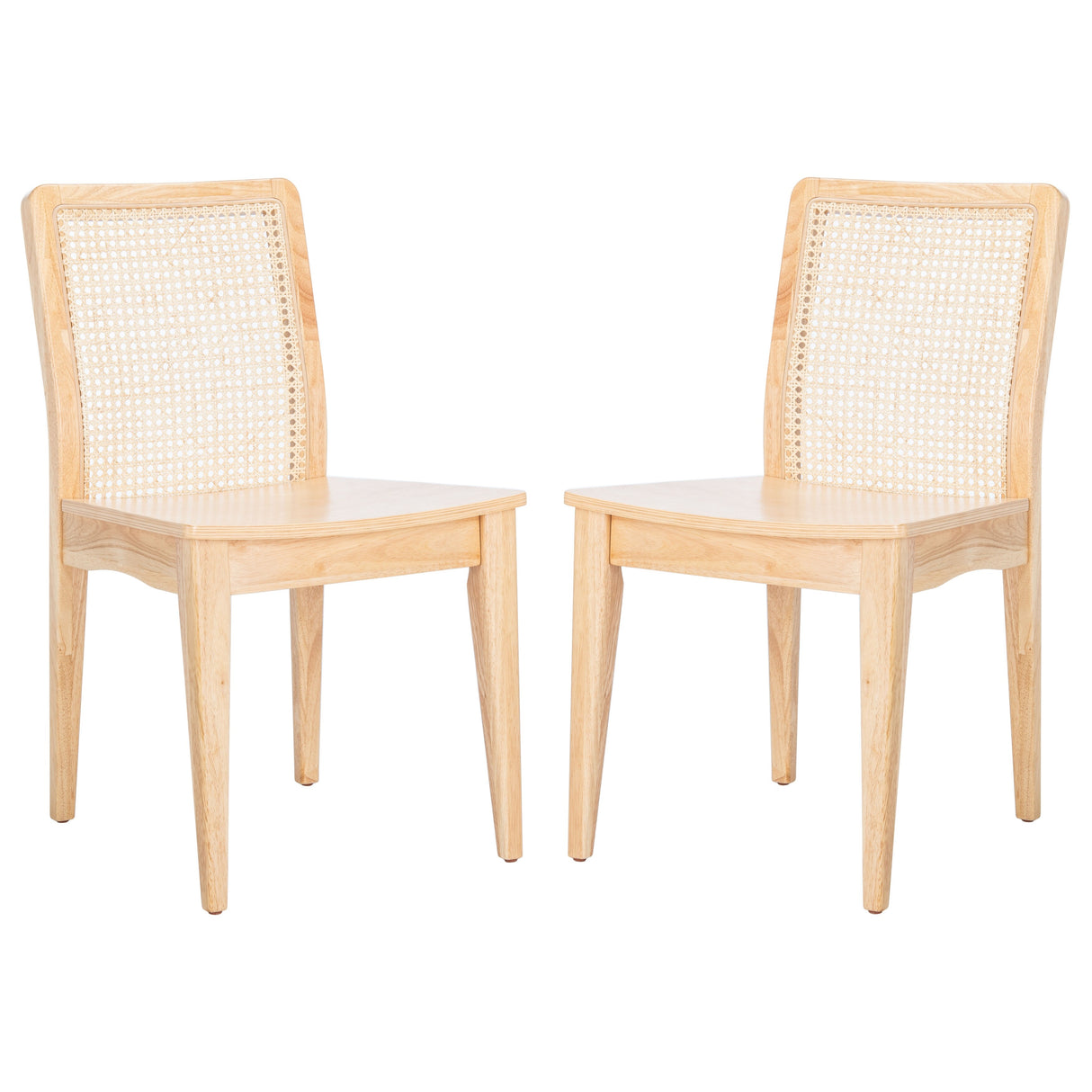 SAFAVIEH Lurline Coastal Rattan Dining Chair (Set of 2) - 18.9" W x 22.3" L x 33.9" H - 19Wx22Dx34H