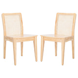SAFAVIEH Lurline Coastal Rattan Dining Chair (Set of 2) - 18.9" W x 22.3" L x 33.9" H - 19Wx22Dx34H