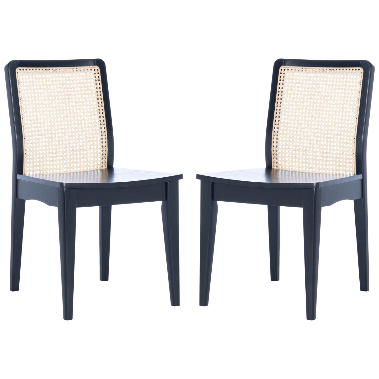 SAFAVIEH Lurline Coastal Rattan Dining Chair (Set of 2) - 18.9" W x 22.3" L x 33.9" H - 19Wx22Dx34H