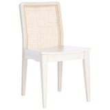 SAFAVIEH Lurline Coastal Rattan Dining Chair (Set of 2) - 18.9" W x 22.3" L x 33.9" H - 19Wx22Dx34H