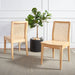 SAFAVIEH Lurline Coastal Rattan Dining Chair (Set of 2) - 18.9" W x 22.3" L x 33.9" H - 19Wx22Dx34H