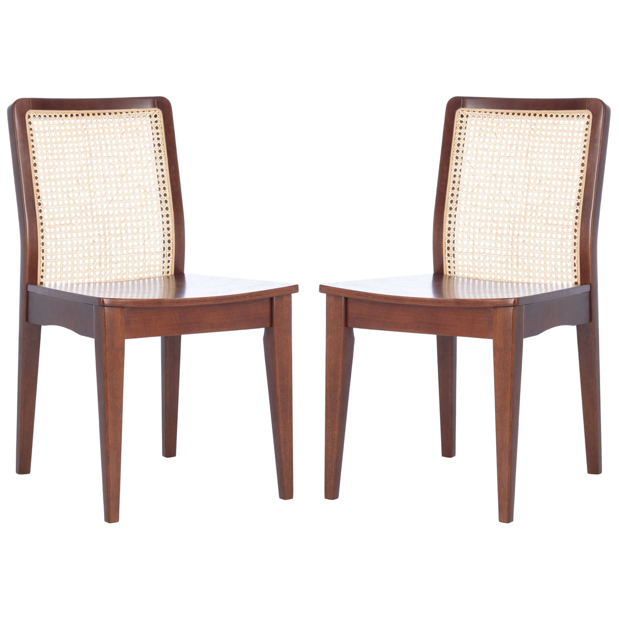 SAFAVIEH Lurline Coastal Rattan Dining Chair (Set of 2) - 18.9" W x 22.3" L x 33.9" H - 19Wx22Dx34H