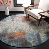SAFAVIEH Luxor Merilyn Modern Abstract Ivory / Blue Rug