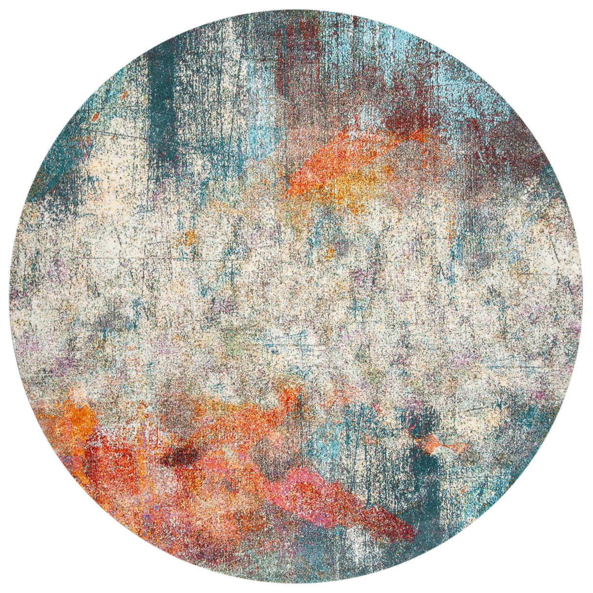 SAFAVIEH Luxor Merilyn Modern Abstract Ivory / Blue Rug