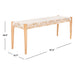 SAFAVIEH Mahalia Bandelier Wood & Leather Bench - 47" W x 16" D x 19" H - 47Wx16Dx19H
