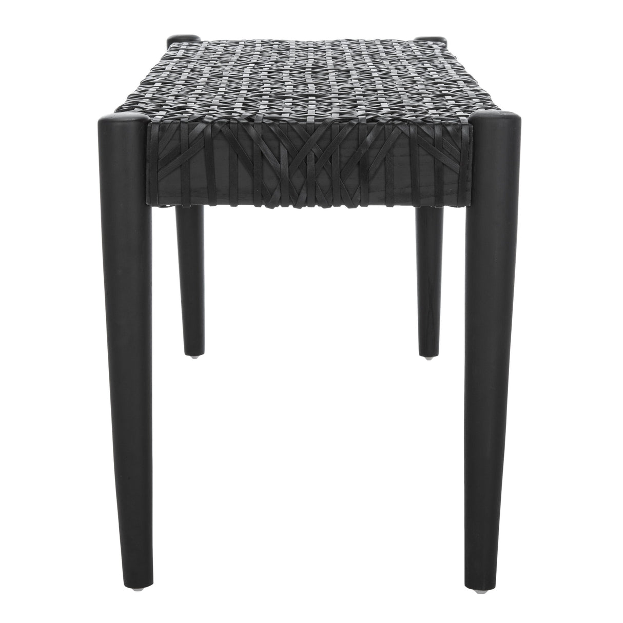 SAFAVIEH Mahalia Bandelier Wood & Leather Bench - 47" W x 16" D x 19" H - 47Wx16Dx19H