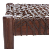 SAFAVIEH Mahalia Bandelier Wood & Leather Bench - 47" W x 16" D x 19" H - 47Wx16Dx19H