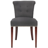 SAFAVIEH Malia Charcoal Grey Dining Chair (Set of 2) - 19.5" x 24.2" x 33.4" - 20Wx24Dx33H