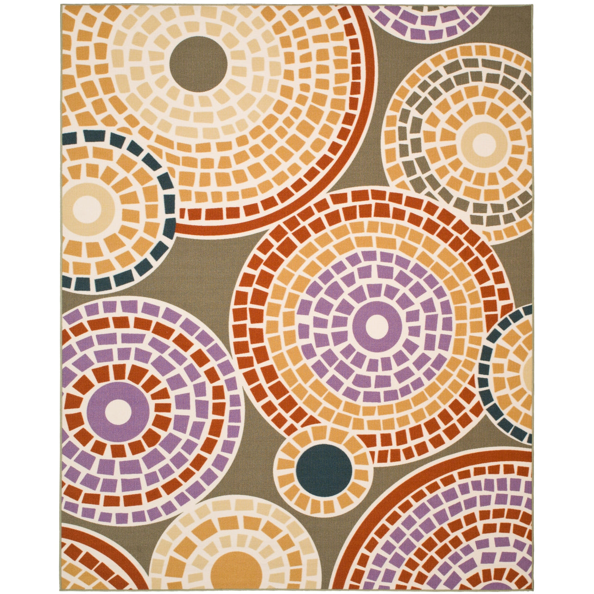 SAFAVIEH Metropolis Selvi Mosaic Circles Rug