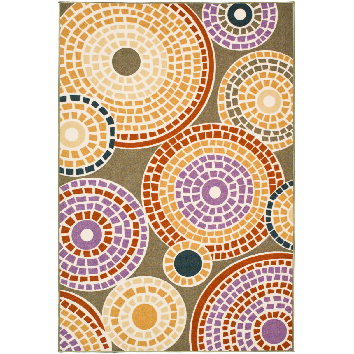 SAFAVIEH Metropolis Selvi Mosaic Circles Rug