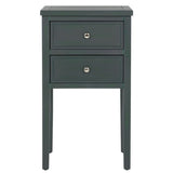 SAFAVIEH Minda 2-Drawer Accent End Table Nightstand (Fully Assembled) - 16.9" x 14.2" x 29.7" - 17Wx15Dx30H