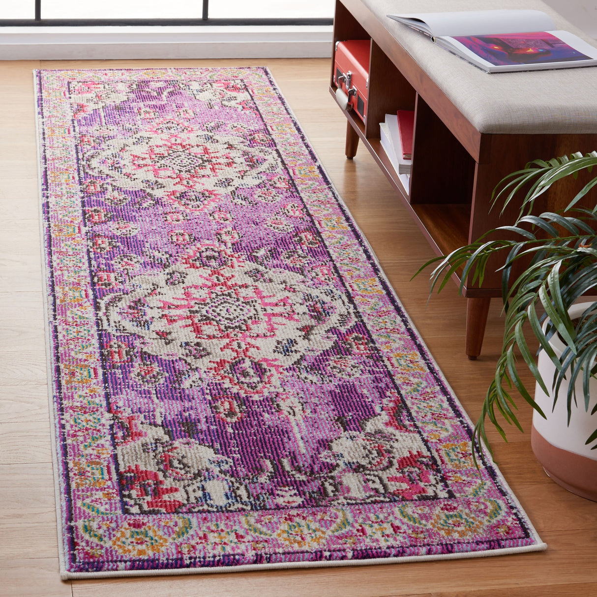 SAFAVIEH Monaco Oceane Boho Medallion Distressed Area Rug