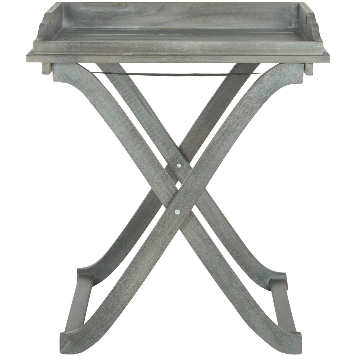 SAFAVIEH Outdoor Anastasiia Acacia Wood Folding Tray Table - 19Wx27Dx32H