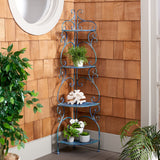 SAFAVIEH Outdoor Cielo 60" 4-Tier Corner Shelf - 13" W x 13" D x 60" H - 13Wx13Dx60H