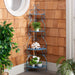 SAFAVIEH Outdoor Cielo 60" 4-Tier Corner Shelf - 13" W x 13" D x 60" H - 13Wx13Dx60H