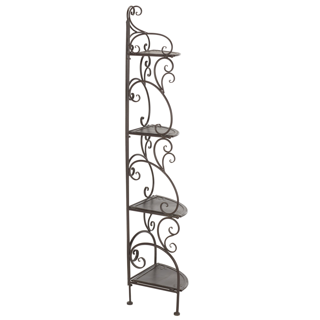 SAFAVIEH Outdoor Cielo 60" 4-Tier Corner Shelf - 13" W x 13" D x 60" H - 13Wx13Dx60H