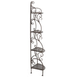 SAFAVIEH Outdoor Cielo 60" 4-Tier Corner Shelf - 13" W x 13" D x 60" H - 13Wx13Dx60H