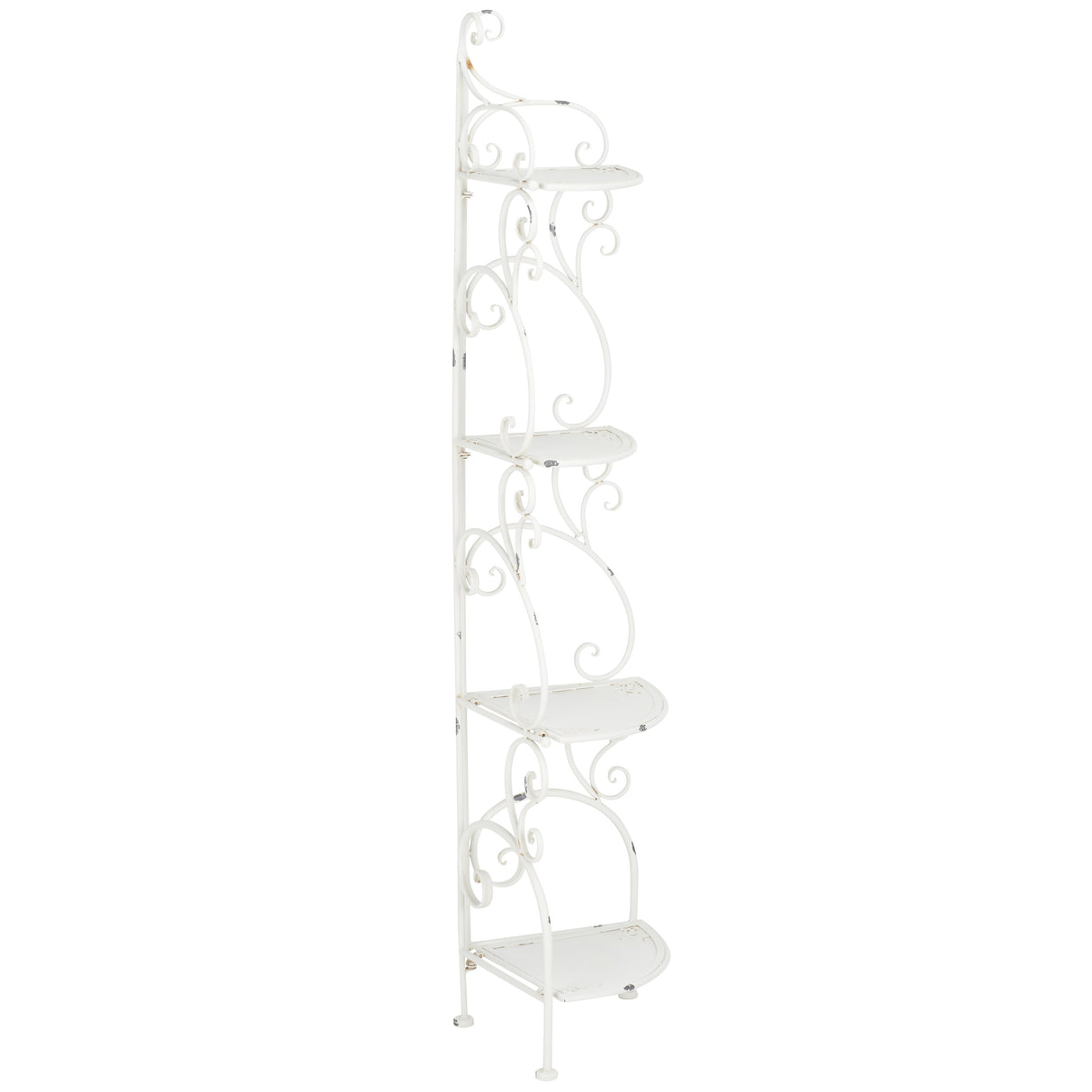 SAFAVIEH Outdoor Cielo 60" 4-Tier Corner Shelf - 13" W x 13" D x 60" H - 13Wx13Dx60H