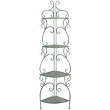 SAFAVIEH Outdoor Cielo 60" 4-Tier Corner Shelf - 13" W x 13" D x 60" H - 13Wx13Dx60H