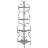 SAFAVIEH Outdoor Cielo 60" 4-Tier Corner Shelf - 13" W x 13" D x 60" H - 13Wx13Dx60H
