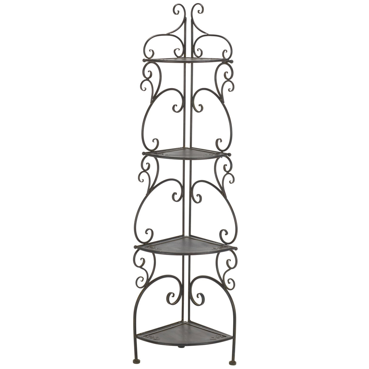 SAFAVIEH Outdoor Cielo 60" 4-Tier Corner Shelf - 13" W x 13" D x 60" H - 13Wx13Dx60H