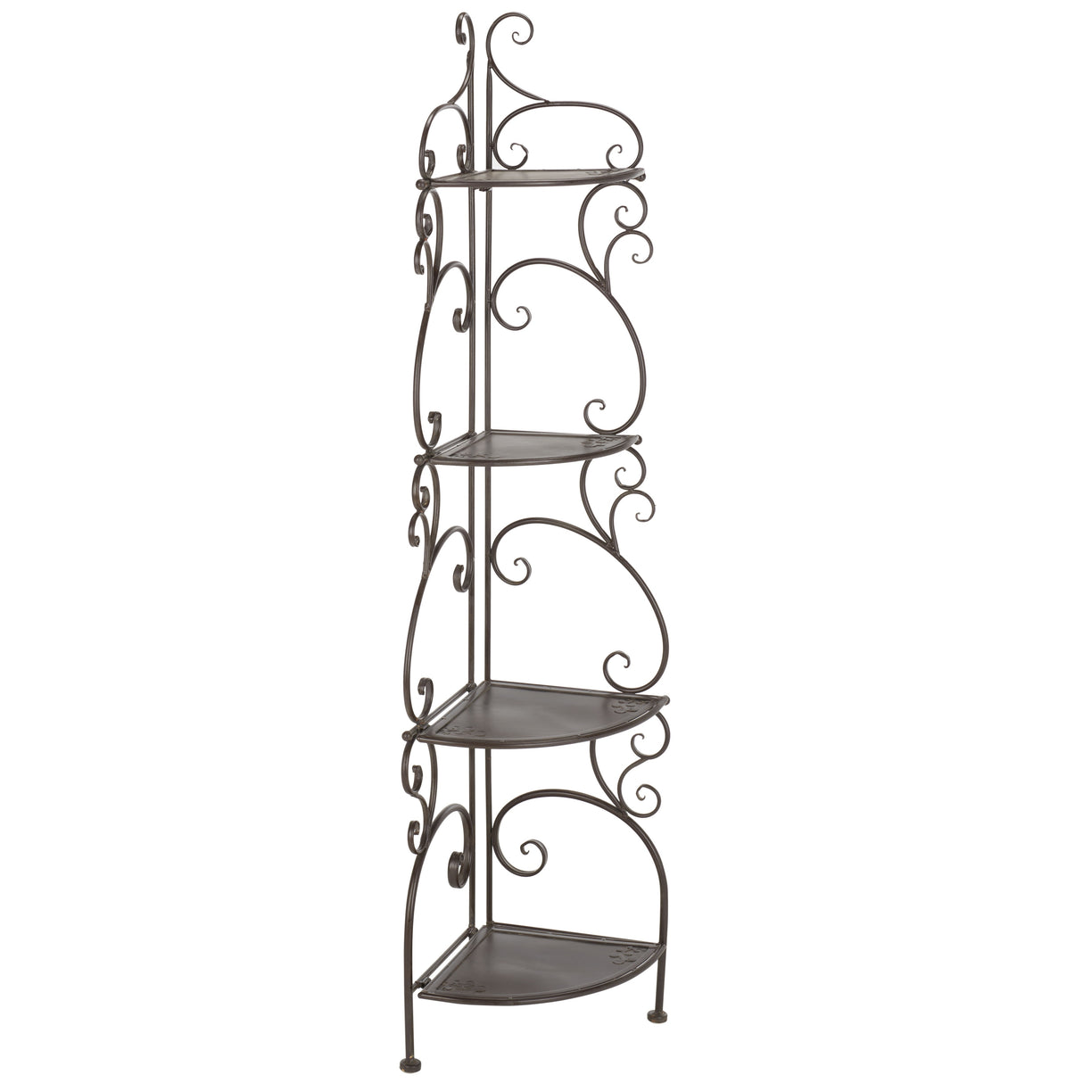 SAFAVIEH Outdoor Cielo 60" 4-Tier Corner Shelf - 13" W x 13" D x 60" H - 13Wx13Dx60H