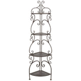 SAFAVIEH Outdoor Cielo 60" 4-Tier Corner Shelf - 13" W x 13" D x 60" H - 13Wx13Dx60H