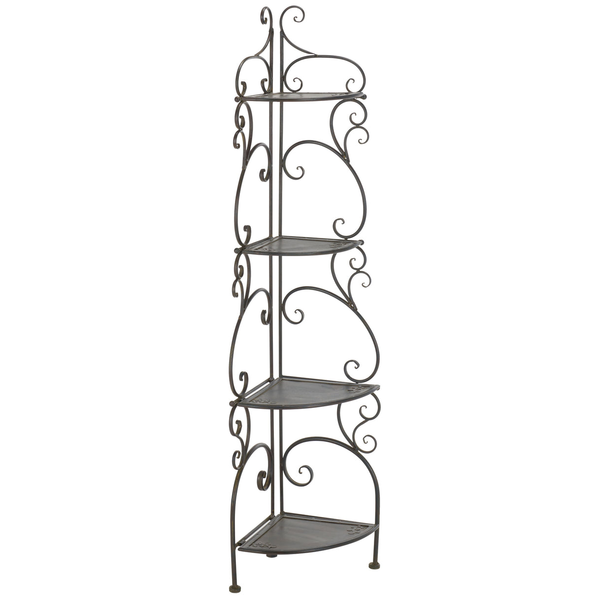 SAFAVIEH Outdoor Cielo 60" 4-Tier Corner Shelf - 13" W x 13" D x 60" H - 13Wx13Dx60H