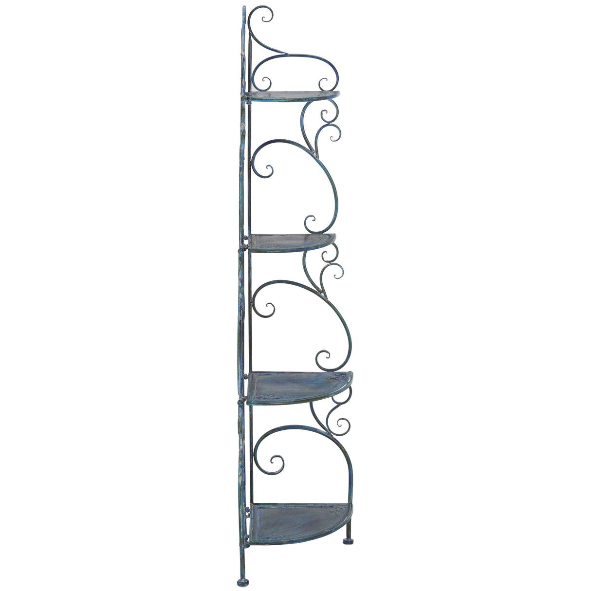 SAFAVIEH Outdoor Cielo 60" 4-Tier Corner Shelf - 13" W x 13" D x 60" H - 13Wx13Dx60H