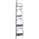 SAFAVIEH Outdoor Cielo 60" 4-Tier Corner Shelf - 13" W x 13" D x 60" H - 13Wx13Dx60H