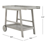 SAFAVIEH Outdoor Hayleigh Bar Cart - 48Wx20Dx32H