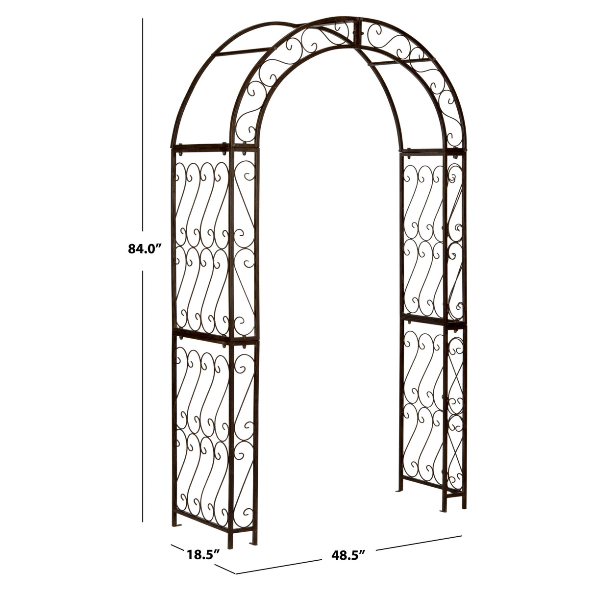 SAFAVIEH Outdoor Isabela Victorian Scroll Iron Arch