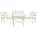 SAFAVIEH Outdoor Nyasia Victorian Scroll Iron 4-Piece Patio Set - 45W x 39D x 22H