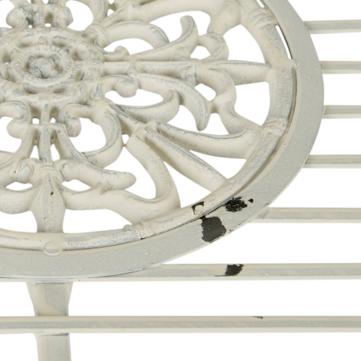 SAFAVIEH Outdoor Nyasia Victorian Scroll Iron 4-Piece Patio Set - 45W x 39D x 22H