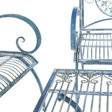SAFAVIEH Outdoor Nyasia Victorian Scroll Iron 4-Piece Patio Set - 45W x 39D x 22H