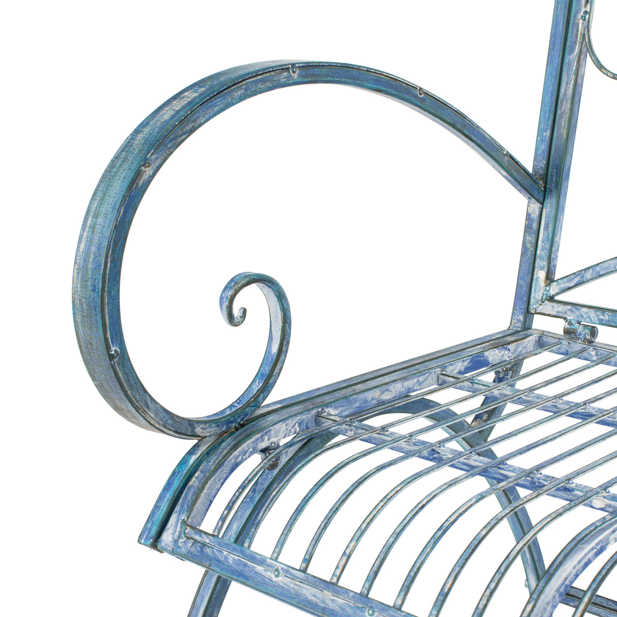 SAFAVIEH Outdoor Nyasia Victorian Scroll Iron 4-Piece Patio Set - 45W x 39D x 22H