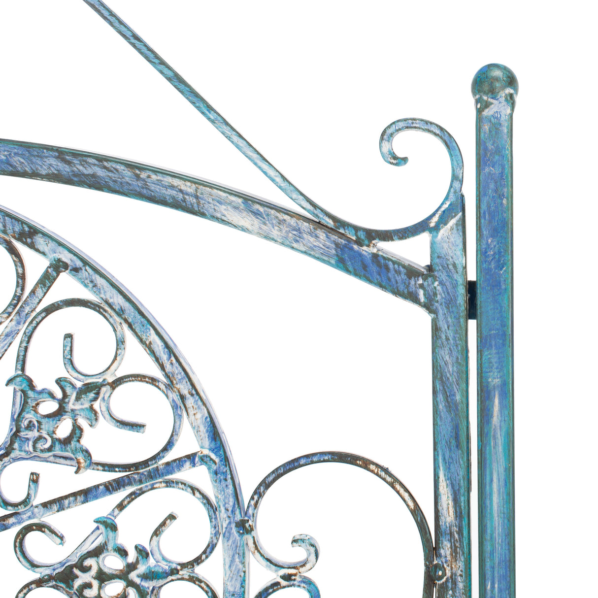 SAFAVIEH Outdoor Nyasia Victorian Scroll Iron 4-Piece Patio Set - 45W x 39D x 22H