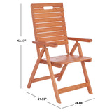 SAFAVIEH Outdoor Ottolien Folding Chair (Set of 2) - 29W x 42D x 22H